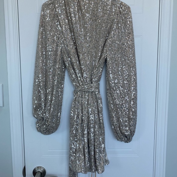 Zara sparkle wrap dress in size small. Barely worn and in perfect condition! - Picture 5 of 5